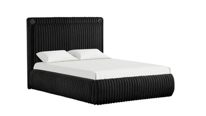 Diana Black Platform Bed - Queen, King