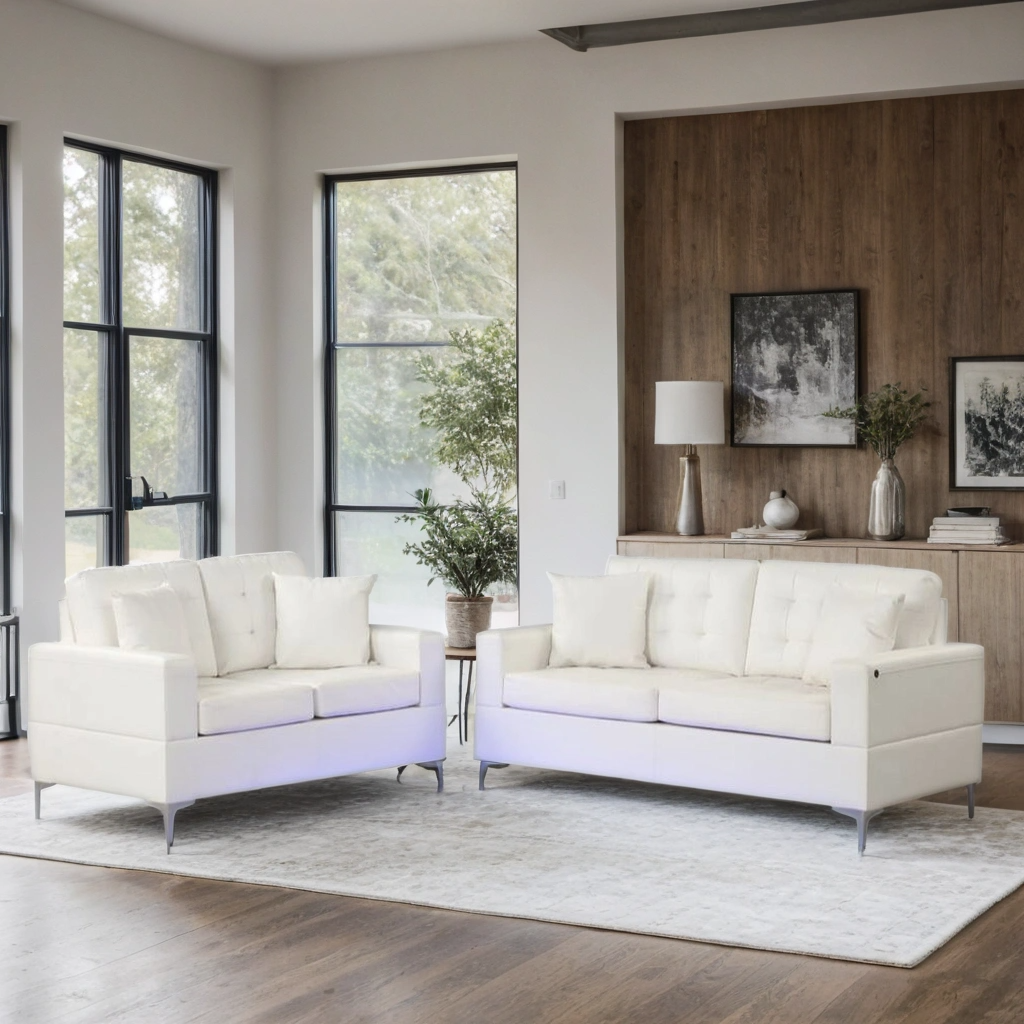 Miami White - Sofa & Loveseat Set